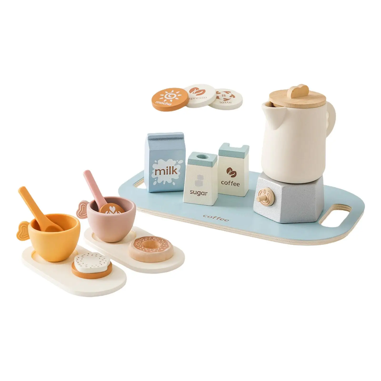 De madeira multifuncional Tea Party Set para meninas, Kid Finja