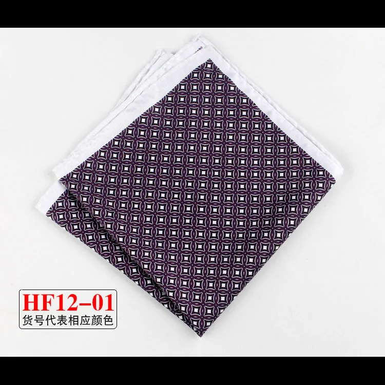 34cm Silk-like Pocket Square for Men Women Floral Print Suits Hanky Mens Handkerchiefs Suit Square Handkerchief Towels Scarves