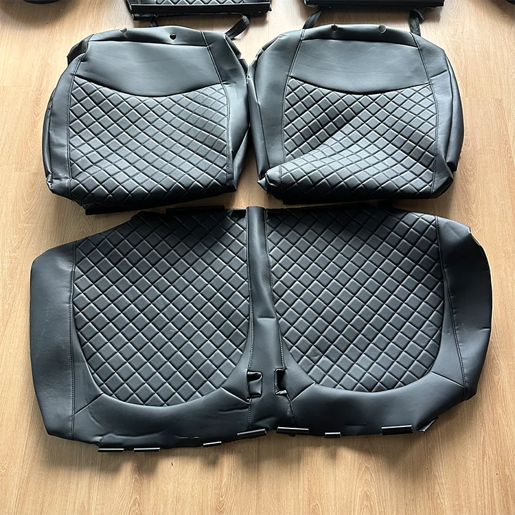 Xiangta سعر الجملة تصميم جديد فاخر غطاء مقعد السيارة الأصلي الماس خياطة مخصص صالح أغطية مقاعد السيارة الجلدية #4