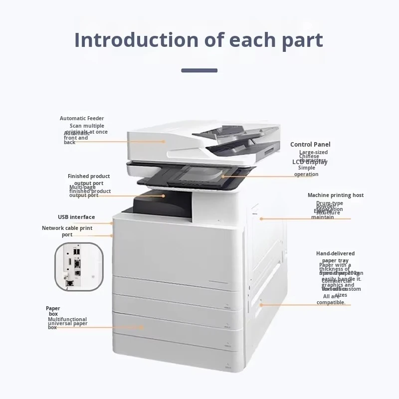 Color Jet Enterprise MFP E87640dn E87650z E87660z | A3 High-Speed Commercial Printer Copier Scanner Fax
