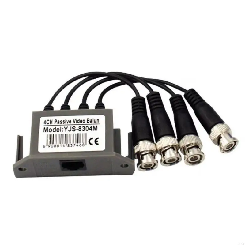 C90F Reliable 4Channel BNC ke Twisted Pair Converters Twisted Transmitter Untuk Sistem Pengamatan Bisnis 720p/960p/1080p