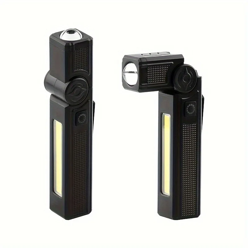 

Multifunctional COB Flashlight LED Waterproof Work Light Rechargeable for Outdoor Adventure Maintenance Night Work Torch