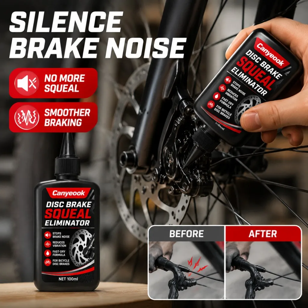 CANYEOOK Disc Brake Squeal Eliminator 100ml Stop Noise Reduce Vibration Smooth Braking for Bicycle Mountain Bike MTB