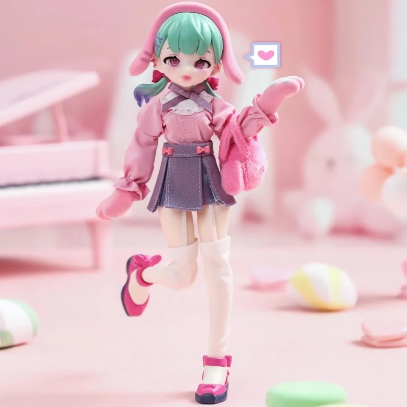 

In Stock Genuine 18cm 1/6 Bjd Eve Lynna Fluffy Rabbit Anime Figure Articular Mobility Ornament Friends Birthday Decoration Gift