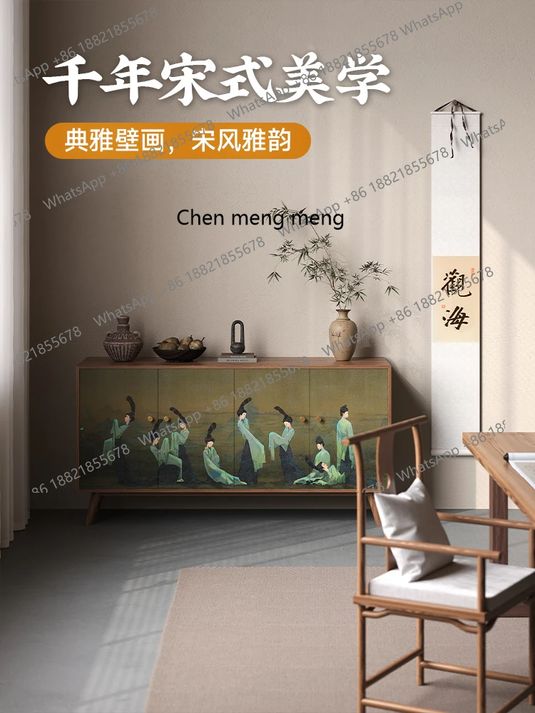 Встроенный сундук для спальни, шкафчик из цельного дерева, новый китайский стелаж Bogu, витрина для гостиной