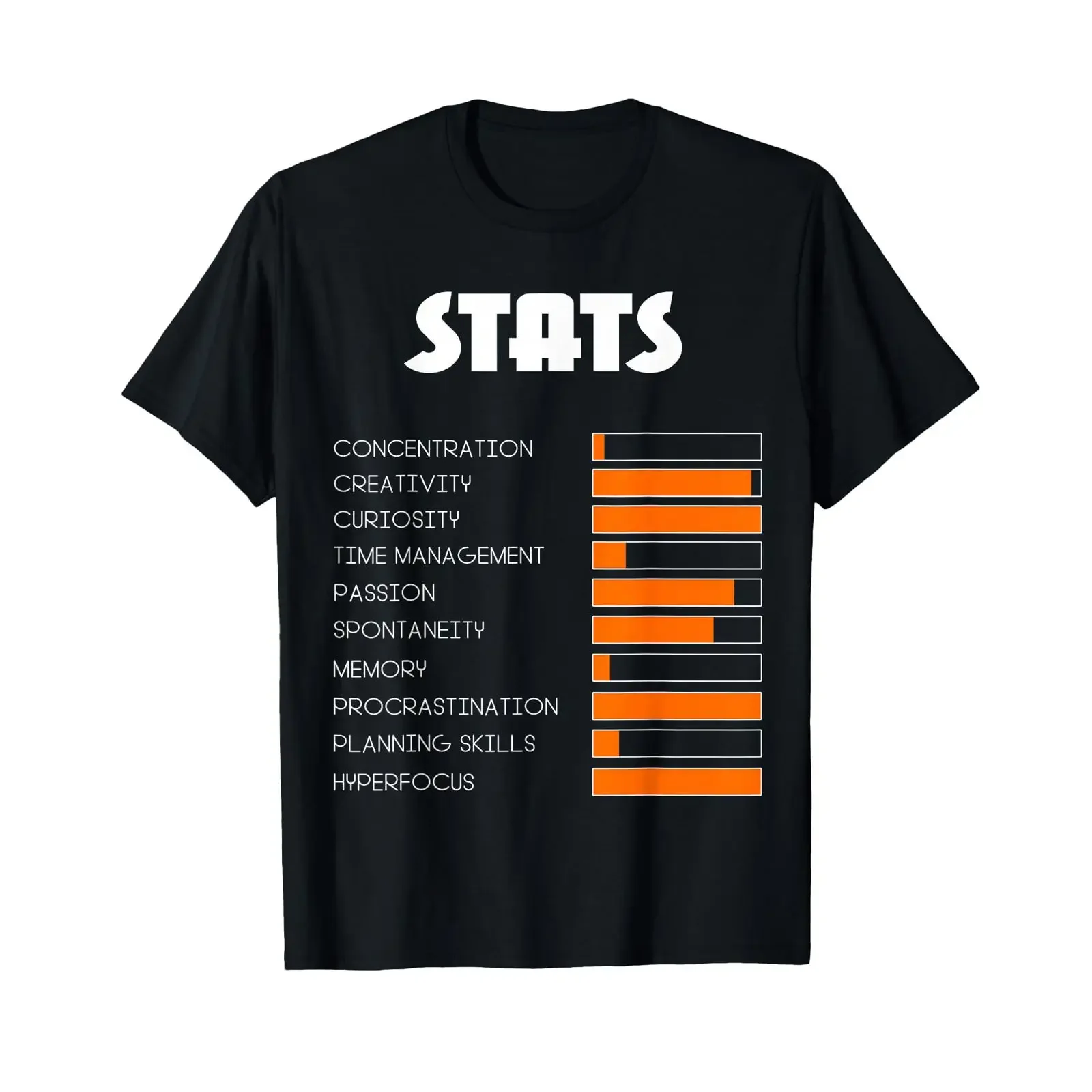 for Kids with ADHD Stats Neurodiversity Men Boys Awareness T Shirt vintage Washed designer clothes graphic streetwear