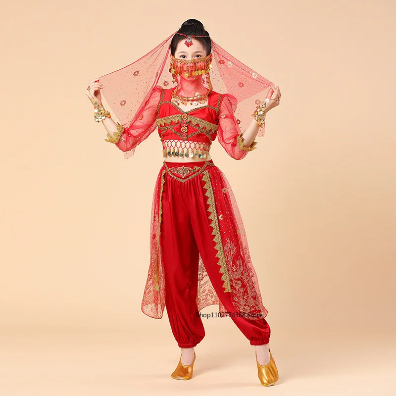 

Belly Dance Costume Toddler Girls Indian Dance Costume Western Regions Dancer Desert Princess Performance indian clothes