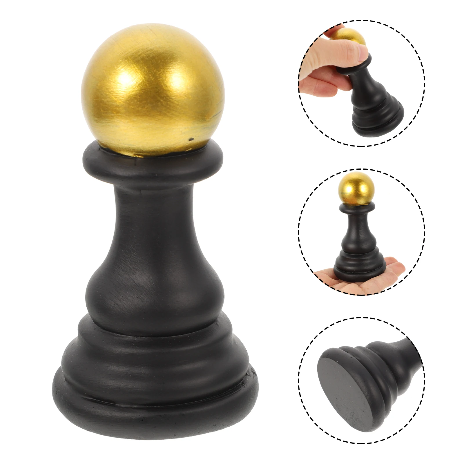 Resin Chess Decor Statue for Home Office Stylish Sculpture Desktop Ornament Housewarming Gift Creative Piece Elegant Decor Mini