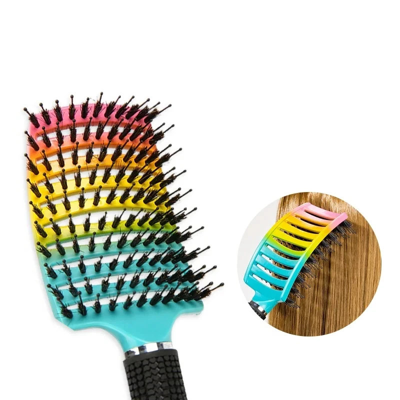 Magic Demelant Borstel Varkenshaar Nylon Haar popbrush Ontwarren Borstel Hoofdhuid Massage Kam Haarborstel pop Borstel Kappers Styling Tool