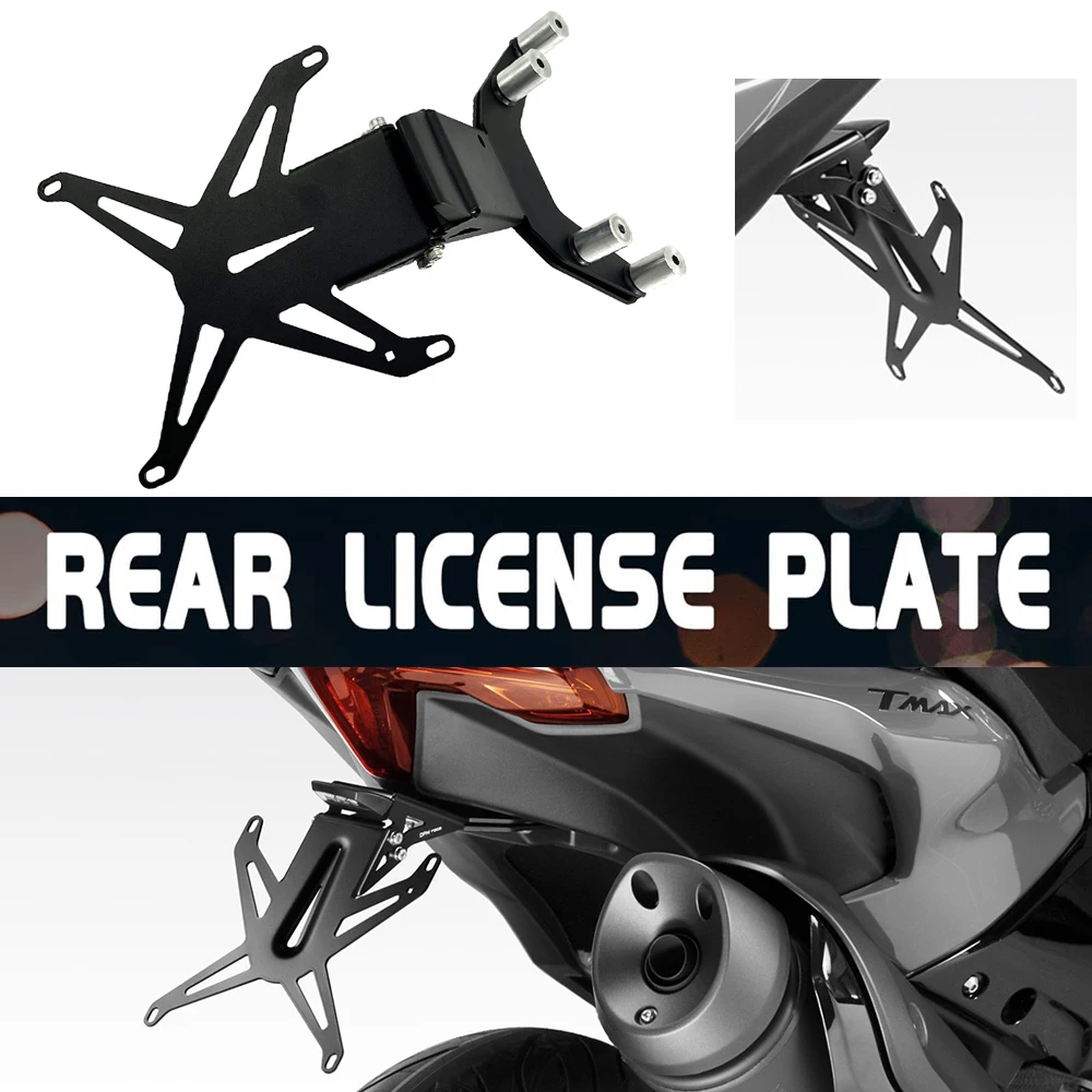 

Motorcycle License Plate Holder Bracket Tail Tidy Fender Eliminator w/ LED Light For Yamaha T-MAX560 T-MAX TMAX 560 TMAX560 2022