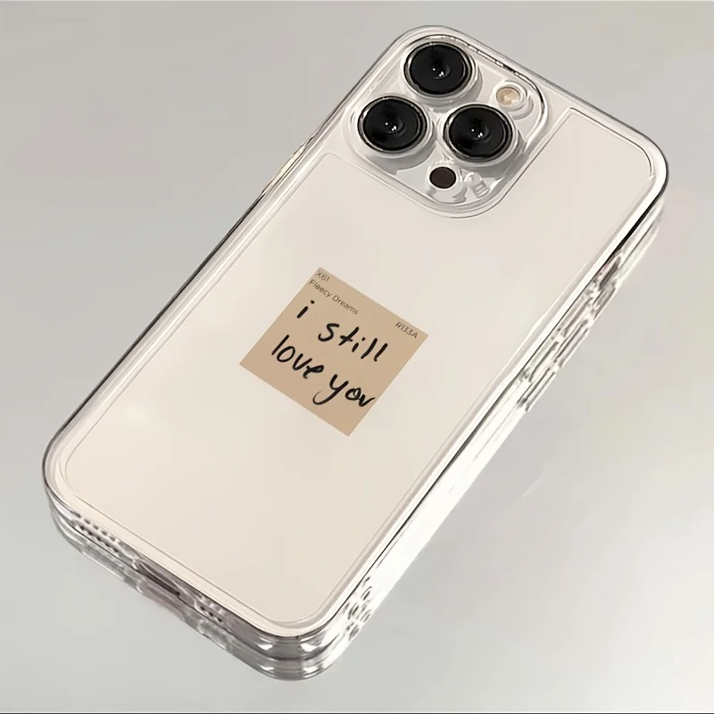 Funda para teléfono: Te amo aún. Adecuado para iPhone 17, 16, 15, 14, 13, 12, 11 (Pro Max) con carcasa transparente y suave.