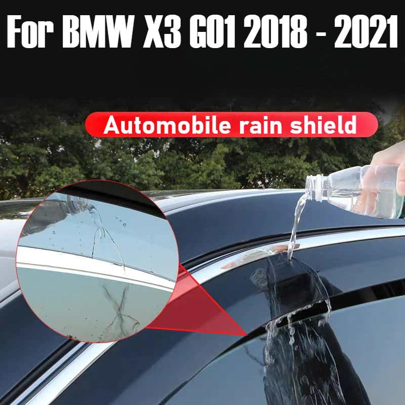 

For BMW X3 G01 2018 - 2021 Car Accessories Plastic Exterior Visor Vent Shades Window Sun Rain Guard Deflector 4pcs
