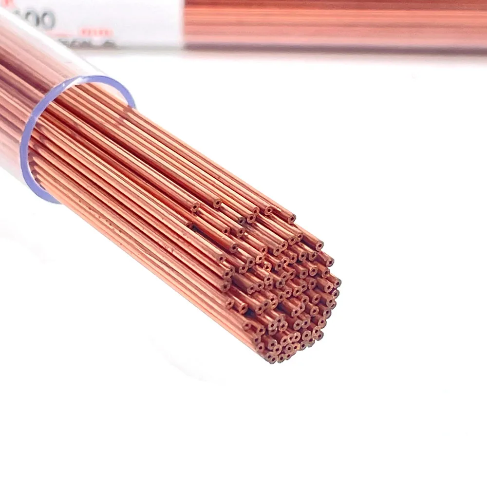 Tubo dell'elettrodo di rame foro singolo 1.0*400mm ID0.3mm per foratrice WEDM