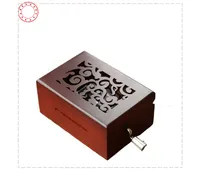 15/30 Tone Hand-cranked Paper Tape Music Box, Retro Wooden DIY Music Box, Creative Gifts