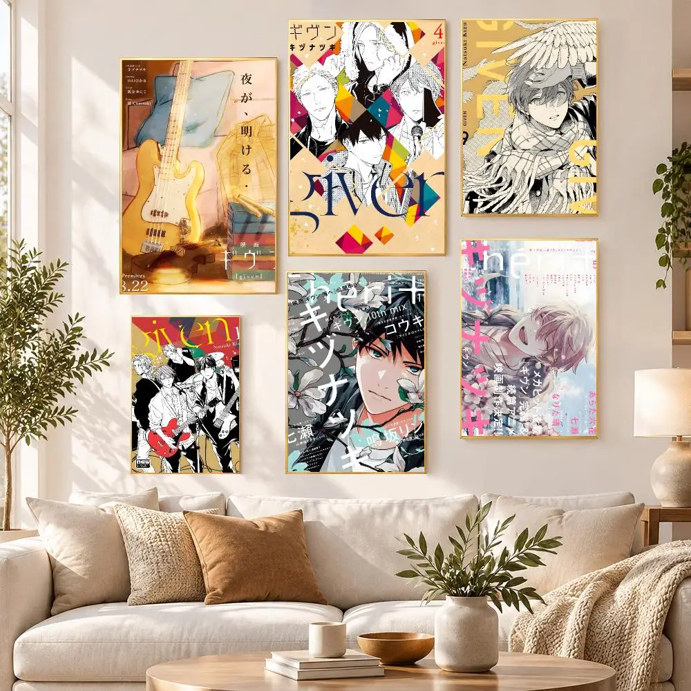 Anime BL Music Given Poster HD Waterproof PP Self Adhesive Aesthetic Bedroom Dorm Gaming Room Home Decor Gift