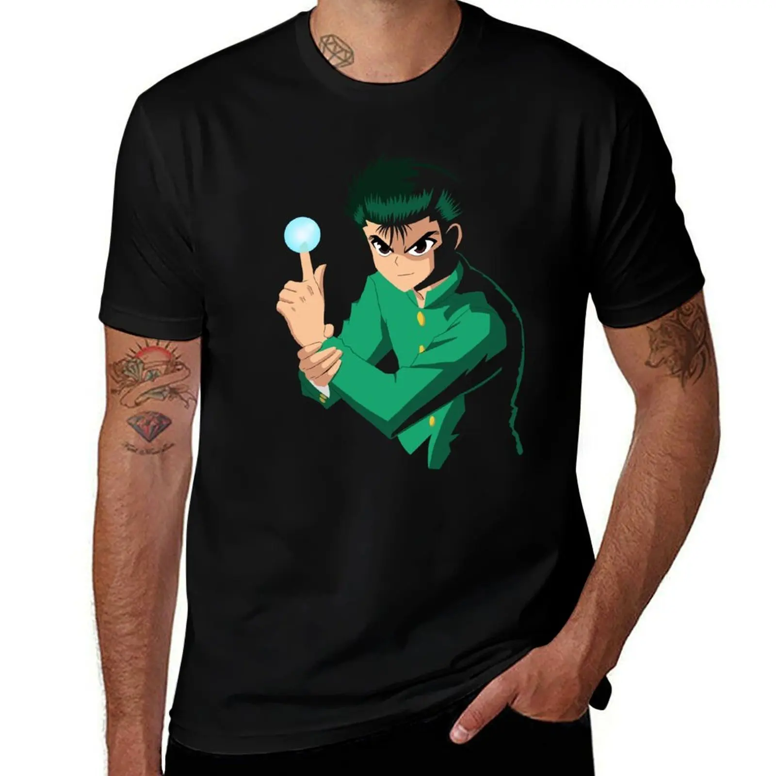 

Yu Yu Hakusho Yusuke Spirit Gun T-Shirt g man t shirts for men t shirts for man cotton soft T-Shirt
