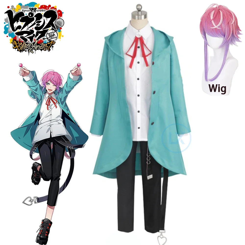 Amemura Ramuda Division Rap Battle DRB Cosplay Costume Wig Hypnosis Mic MC easy R Fling Posse Cosplay Costume Halloween