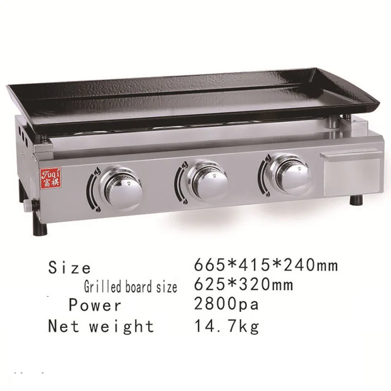 Stainless Steel Electric Half-flat Half-ribbed Bbq Machine Customizable Large Commercial Steak Griddle Grill