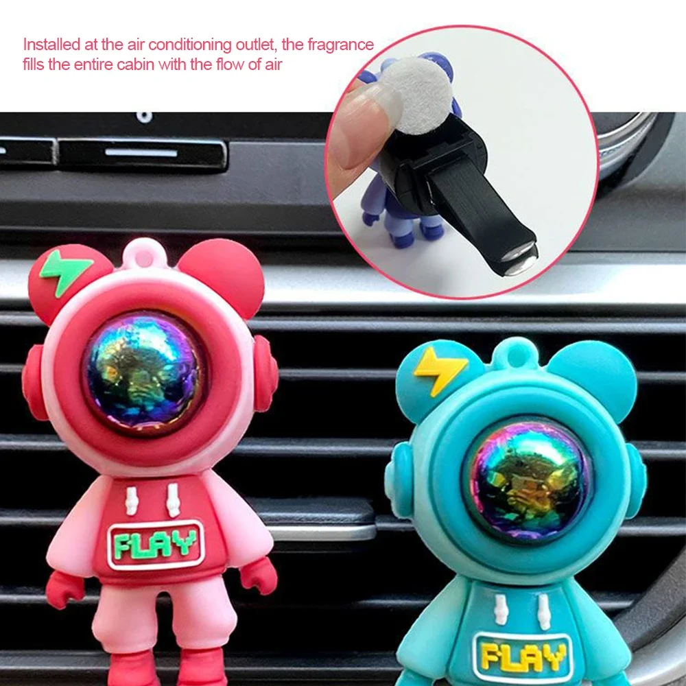 

Car Air Conditioning Aromatherapy Clip Cartoon Astronaut Air Outlet Perfume Fragrance Car Air Freshener Car Air Vent Accessories