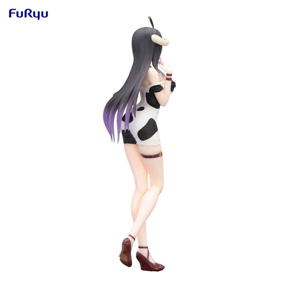 IN Stock Original FuRyu Trio-Try-iT OVERLORD Albedo  Mini Dress Cow Print Ver.  Action Figure 21Cm PVC Model Collectible Gift ﻿