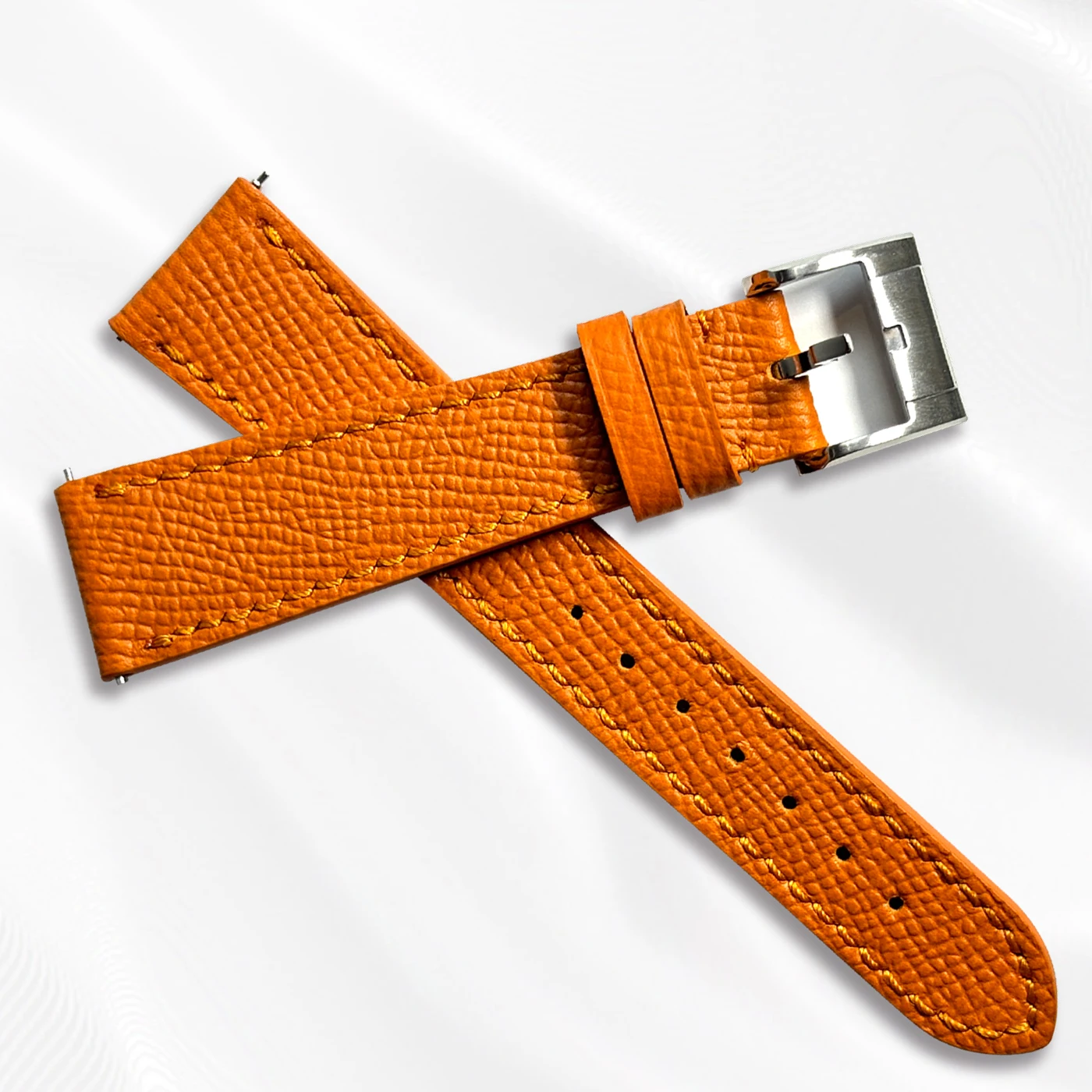 حقيقية فرنسا Epsom الجلود الإفراج السريع حزام (استيك) ساعة 18-22 مللي متر العالمي شقة حزام الرأس ملحق دائم مع مشبك منحني S