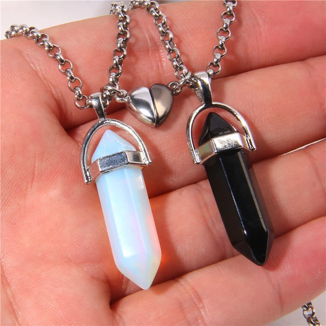 Stones Natural Crystals Necklaces Matching Necklaces Couples Luxury Jewelry Women Aliexpress