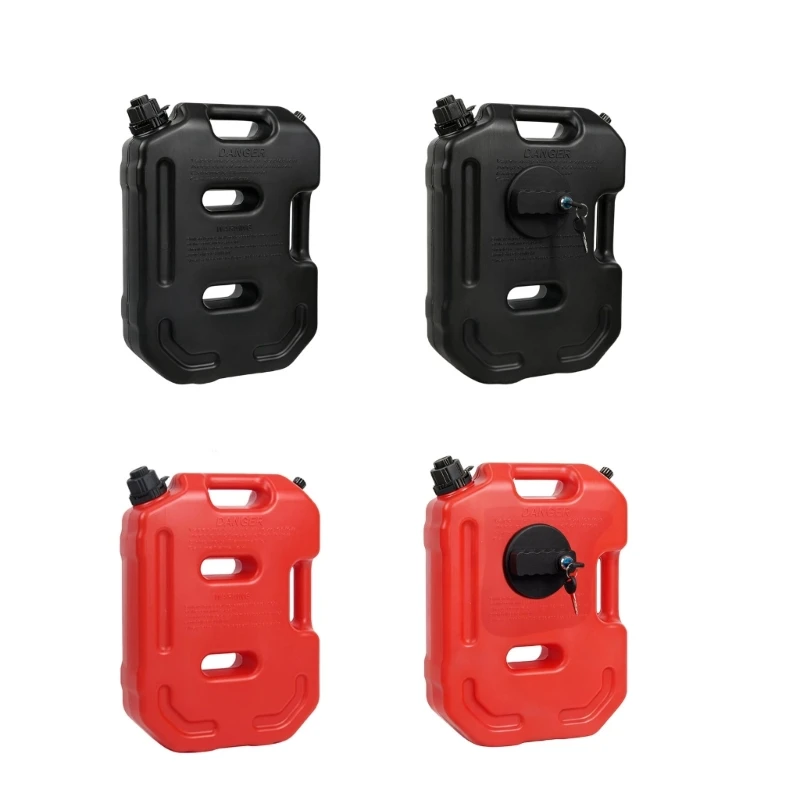 57BA 10L Motorcycle Emergency Container Builtin Hose Locking Mechanism for Road Trips Emergency Use