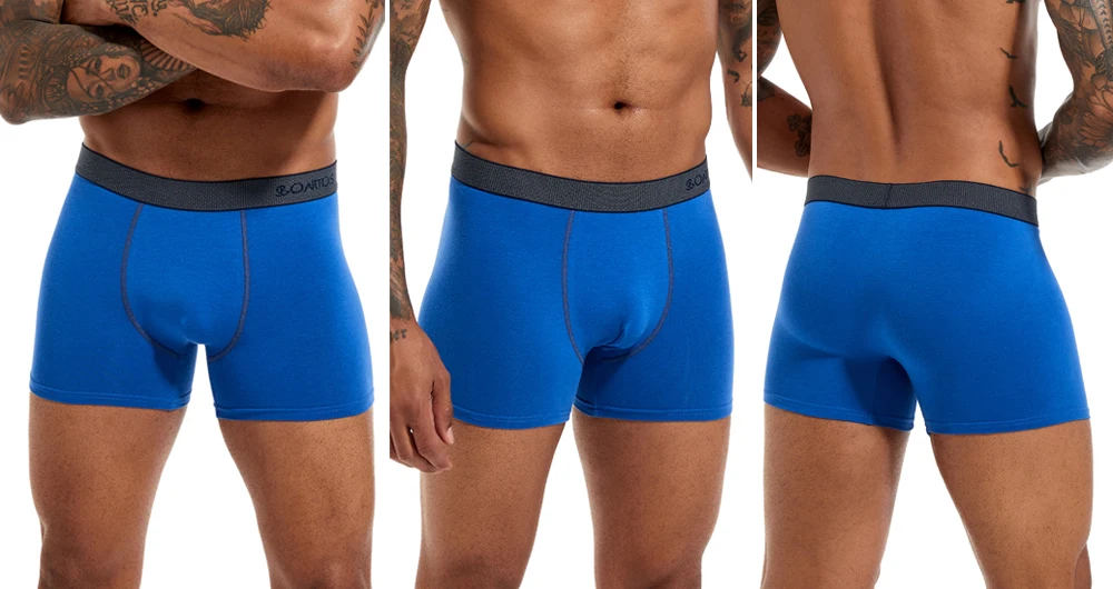 6 teile/paket Boxer Briefs Einfarbig Schlüpfer der Männer Baumwolle Unterwäsche Männer Unterhosen Brief Elastische Bund Mann Undrewear Shorts – Detail 9