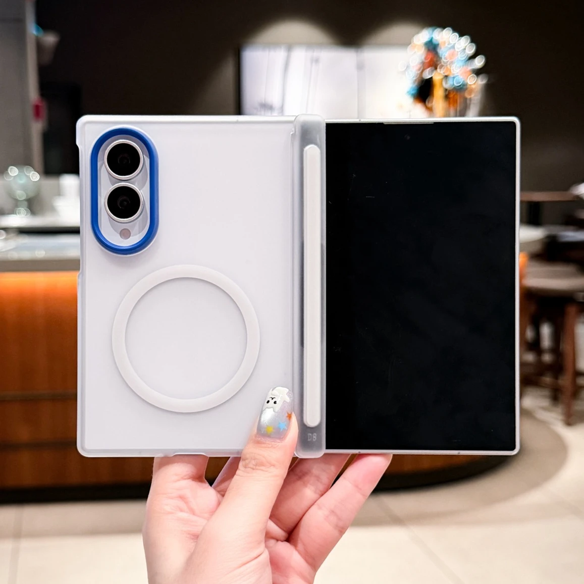 Business Translucent Hinge Protection Magentic Phone Case for Samsung Galaxy Z Fold 8 Ultra Z Fold8 for Magsafe Shockproof Cover