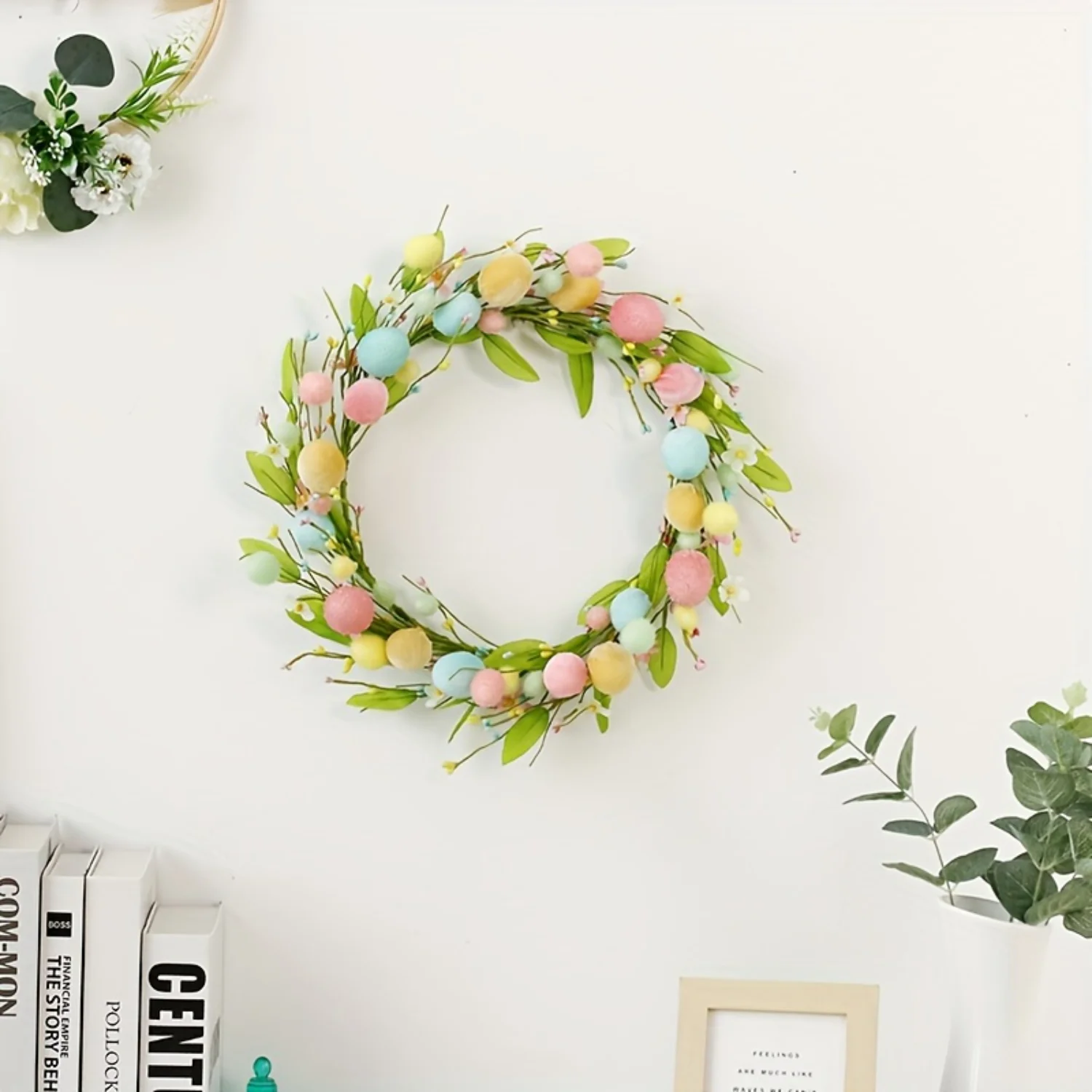 Easter Wreath Decorations, Creative Easter Egg Garland for Home & Office, Valentine's Day New Year Party Decor