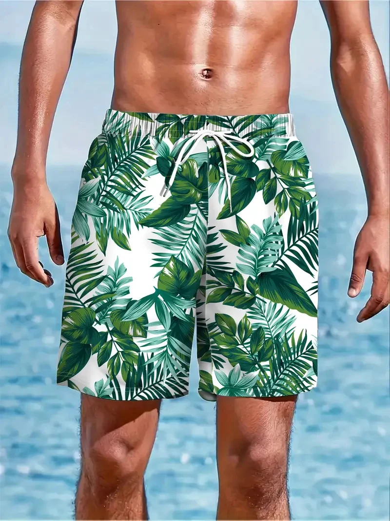 New 3D Coconut Tree Graphic Beach Man Swim Shorts Women Print Surf Board Trunks Hawaii Swimwear Pants Kids Cool Ice Shorts Pants
