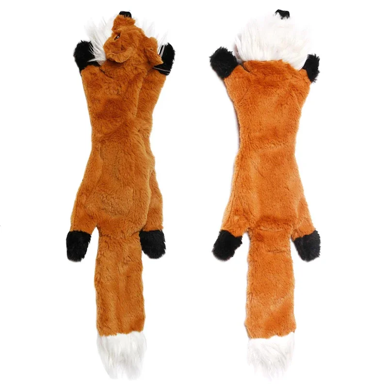 Neues 45 cm simuliertes Tierholster ohne Füllung mit Quietschen, Kauspielzeug für Hunde, langlebiges Plüsch-Crinkle-Haustier-Quietschspielzeug, Heimtierbedarf – Detail 6