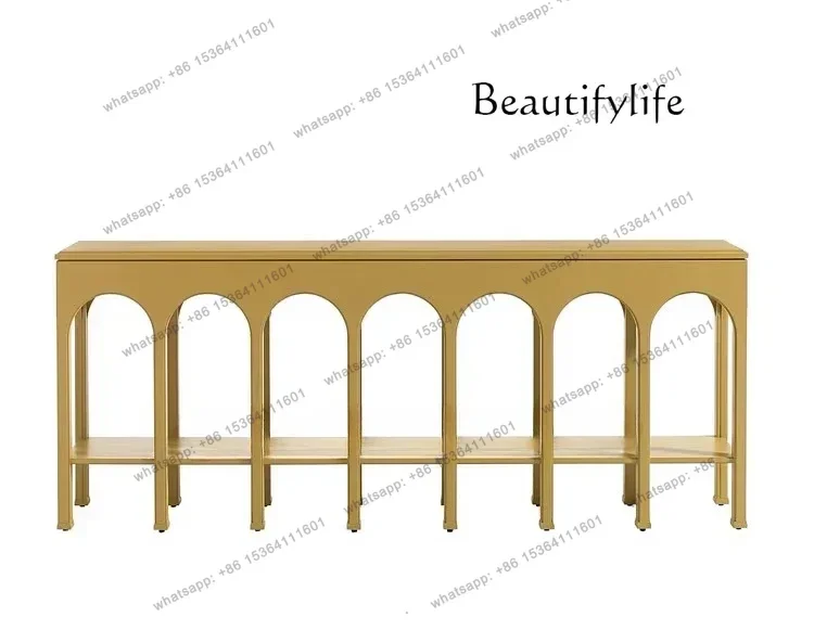 

Nordic personality and creativity Entrance table Italian light luxury style arched model room dining side storage fashion