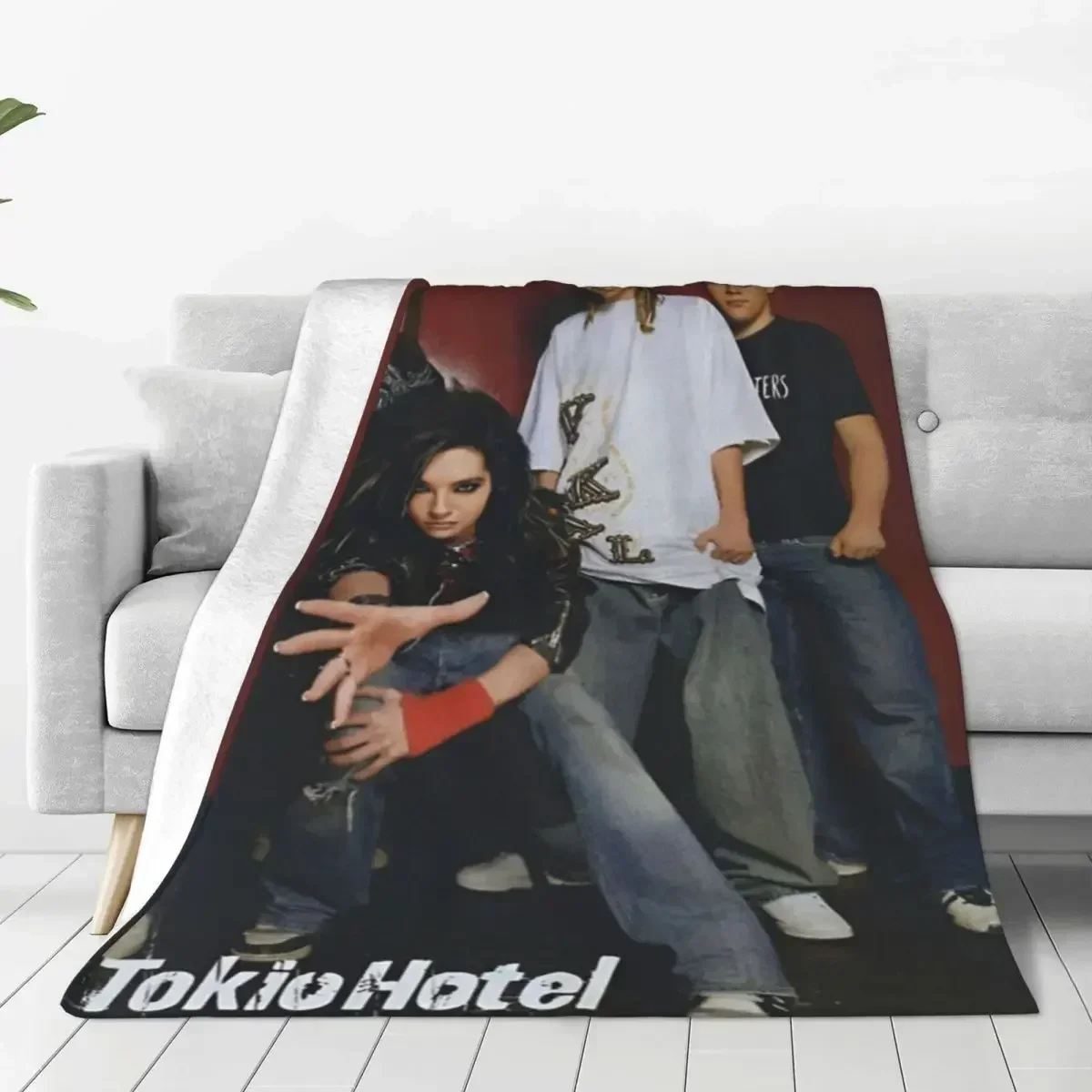 

Tokio Hotel Blanket Bill Kaulitz Travel Office Flannel Bedding Throws Soft Warm Couch Chair Custom Bedspread Birthday Gift