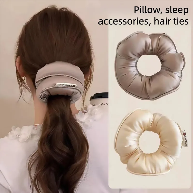Hair Donut Bun Sponge for Women Girls Elastic Ponytail Holder Sleep Hair Roller Scrunchie Styling Tool Hair Accessories Gift Set