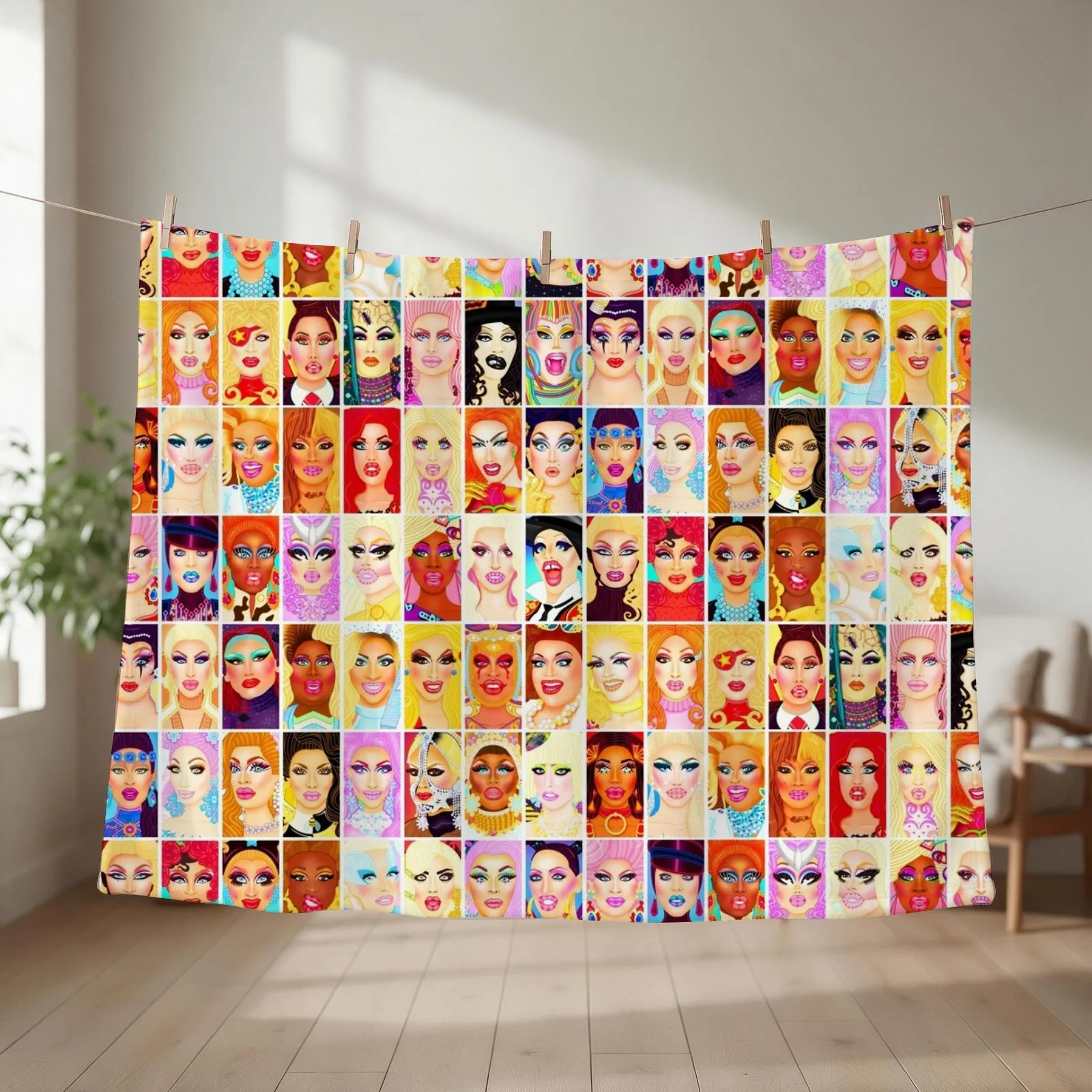 DRAG QUEEN ROYALTY Throw Blanket couch cozy soft plush fuzzy picnic outdoor blanket