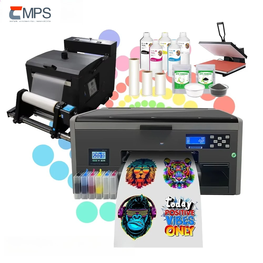 

Цифровая печатная машина DTF для пленки для домашних животных Принтер XP600 Принтер DTF 30 см с шейкером и сушилкой