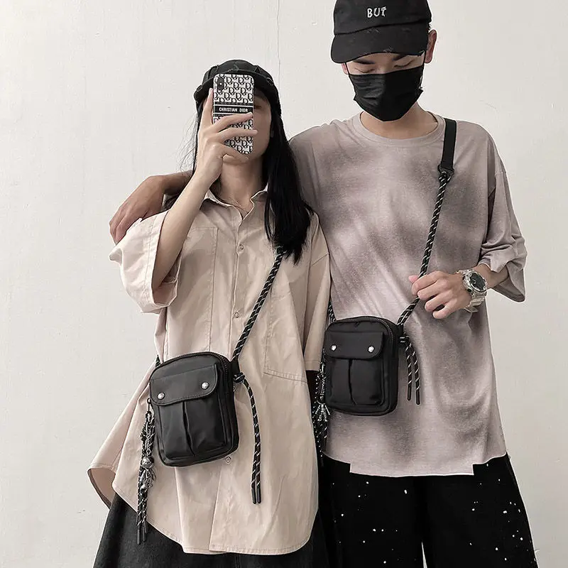 Unisex Shoulder Bag 2023 New Nylon Solid Zipper Soft Casual Satchels Shoulder Bag Pures And Bags Crossbody Phone Bag