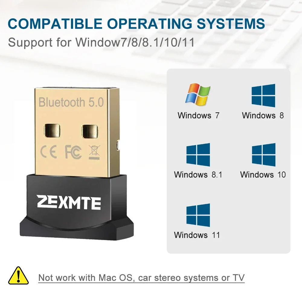 Zexmte USB Bluetoothアダプター 5.4 5.3 ドングル Bluetoothアダプター PC/ノートパソコン用 ワイヤレススピーカー オーディオレシーバー トランスミッター