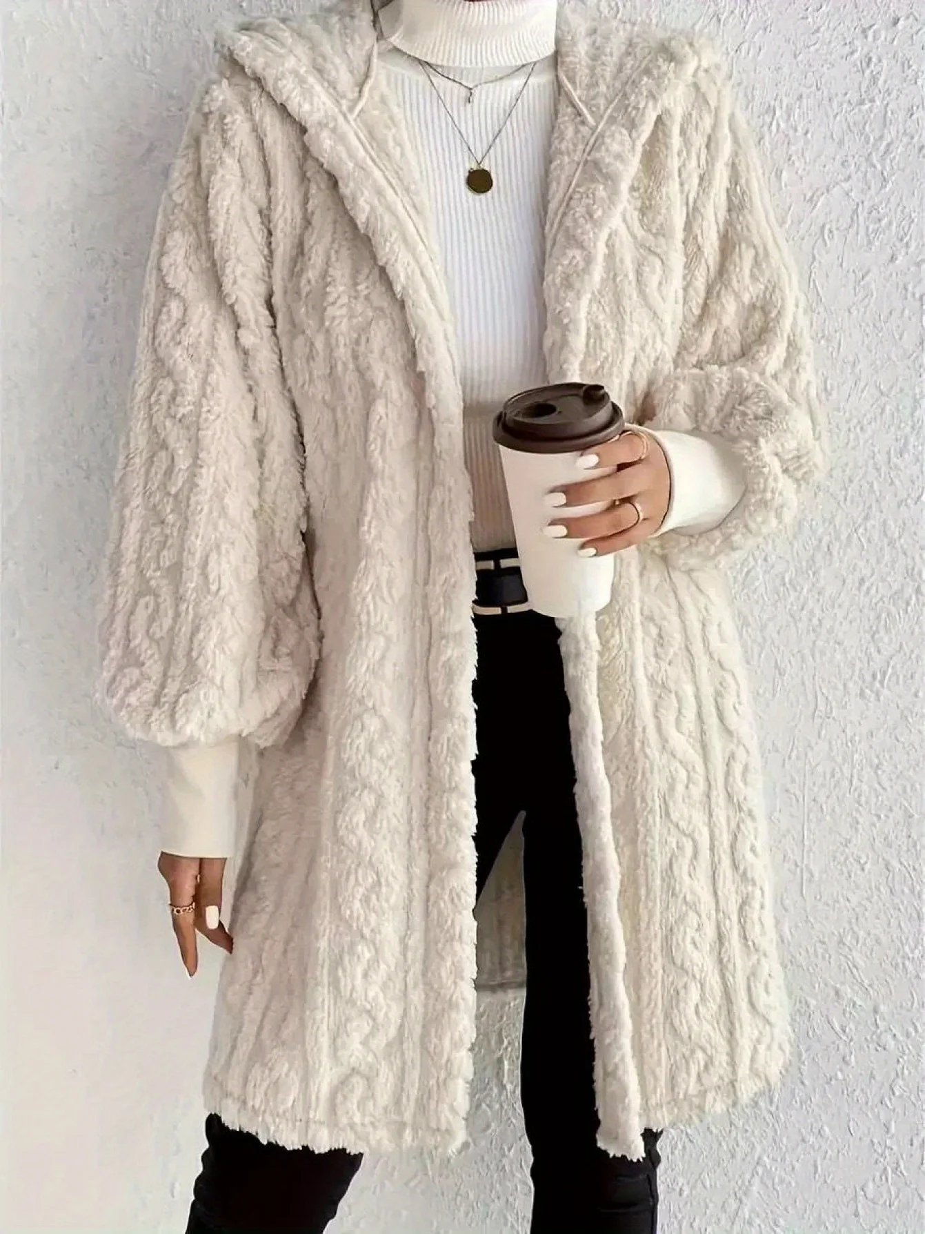 

A new comfortable cardigan hooded long coat for women in autumn and winter 2025