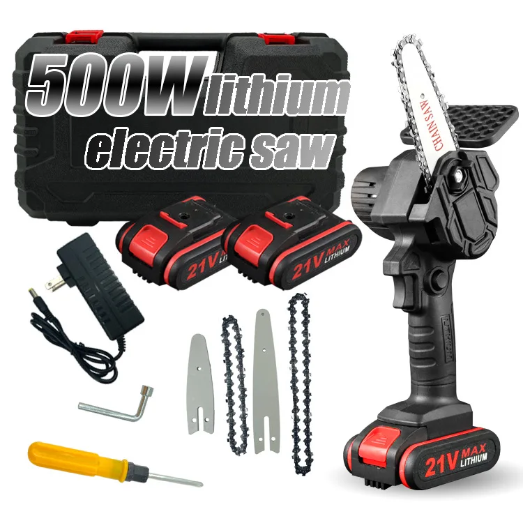 

Electric Cordless chain saw logging 4 inch 6 inch mini saw lithium