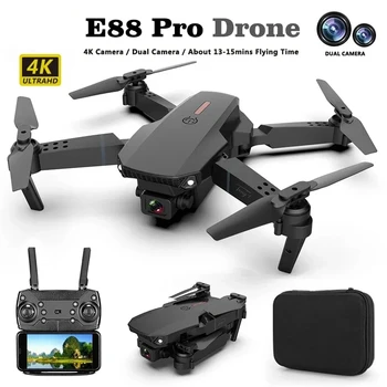 E88 Pro Drone 4k Professional HD 4k Rc Aircraft Dual Camera Wide-angle Head Remote Quadcopter Airplane Toy Helicopter