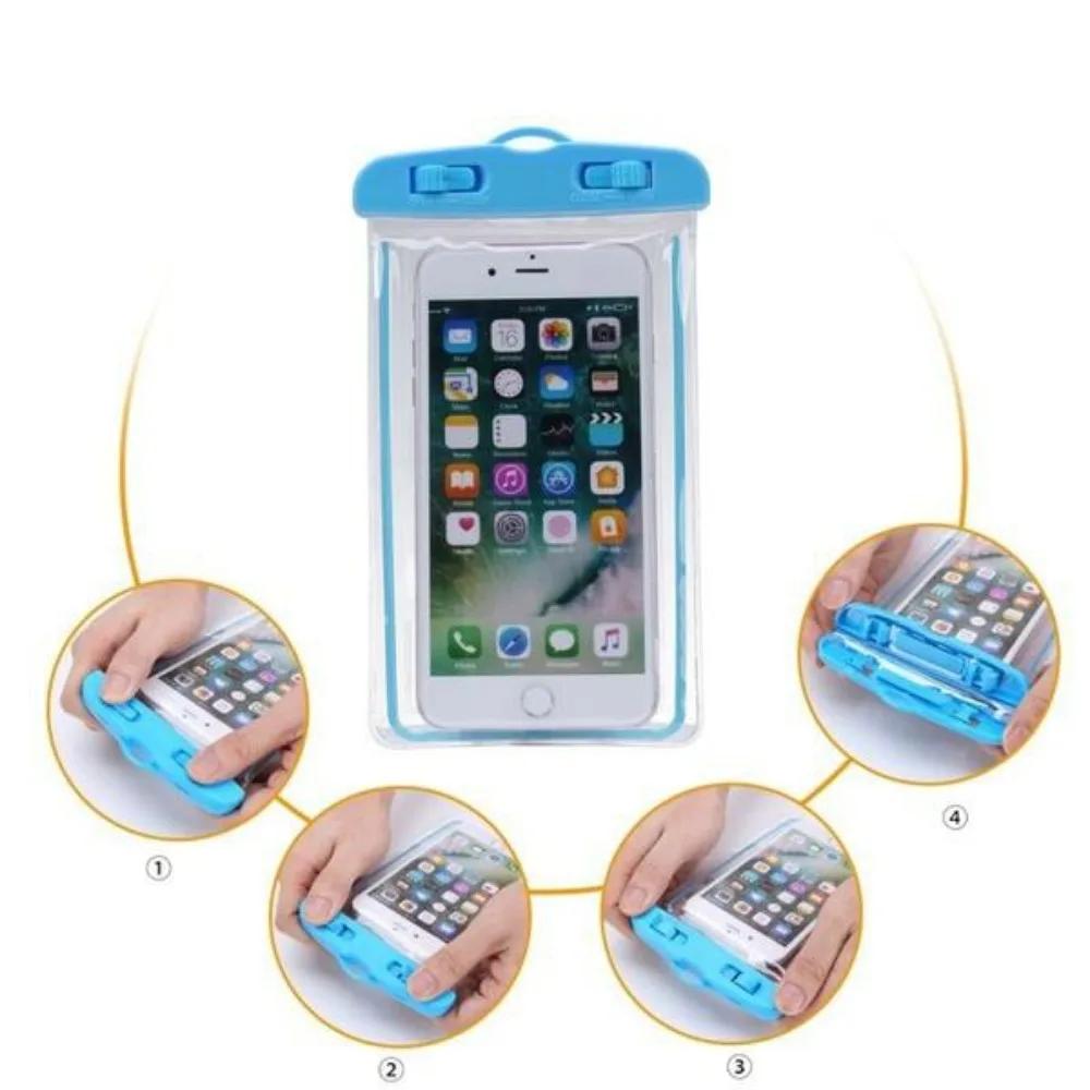 Waterproof Phone Pouch for Outdoor Sports - Mobile Case for Swimming Beach Pool Travel Activities 10.5x21cm