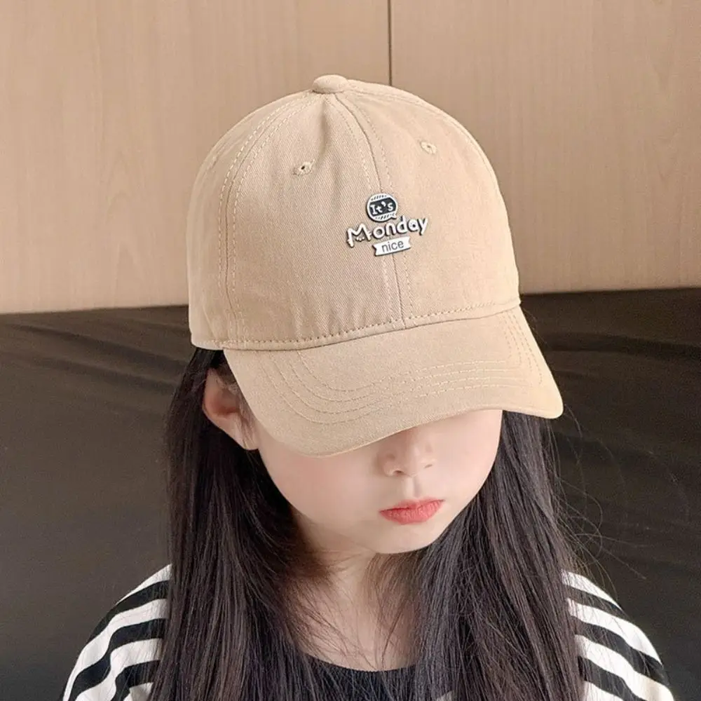 

Korean Style Children Candy Color Baseball Hat Quick-dry Anti-UV Kid Summer Sun Hat Letter Embroidery Cute Girls Peaked Cap