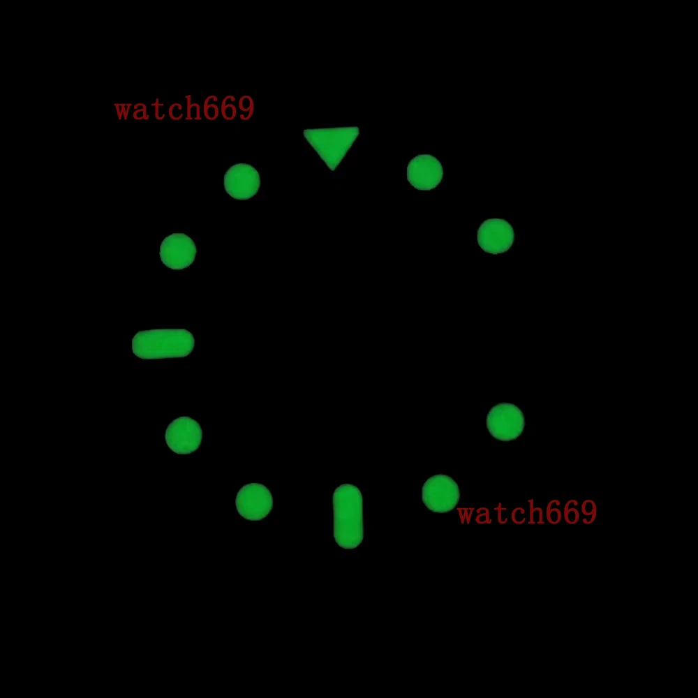 28.5mm NH36 Dial black Watch Dial Green luminous Sterile dial Fit NH36 movement