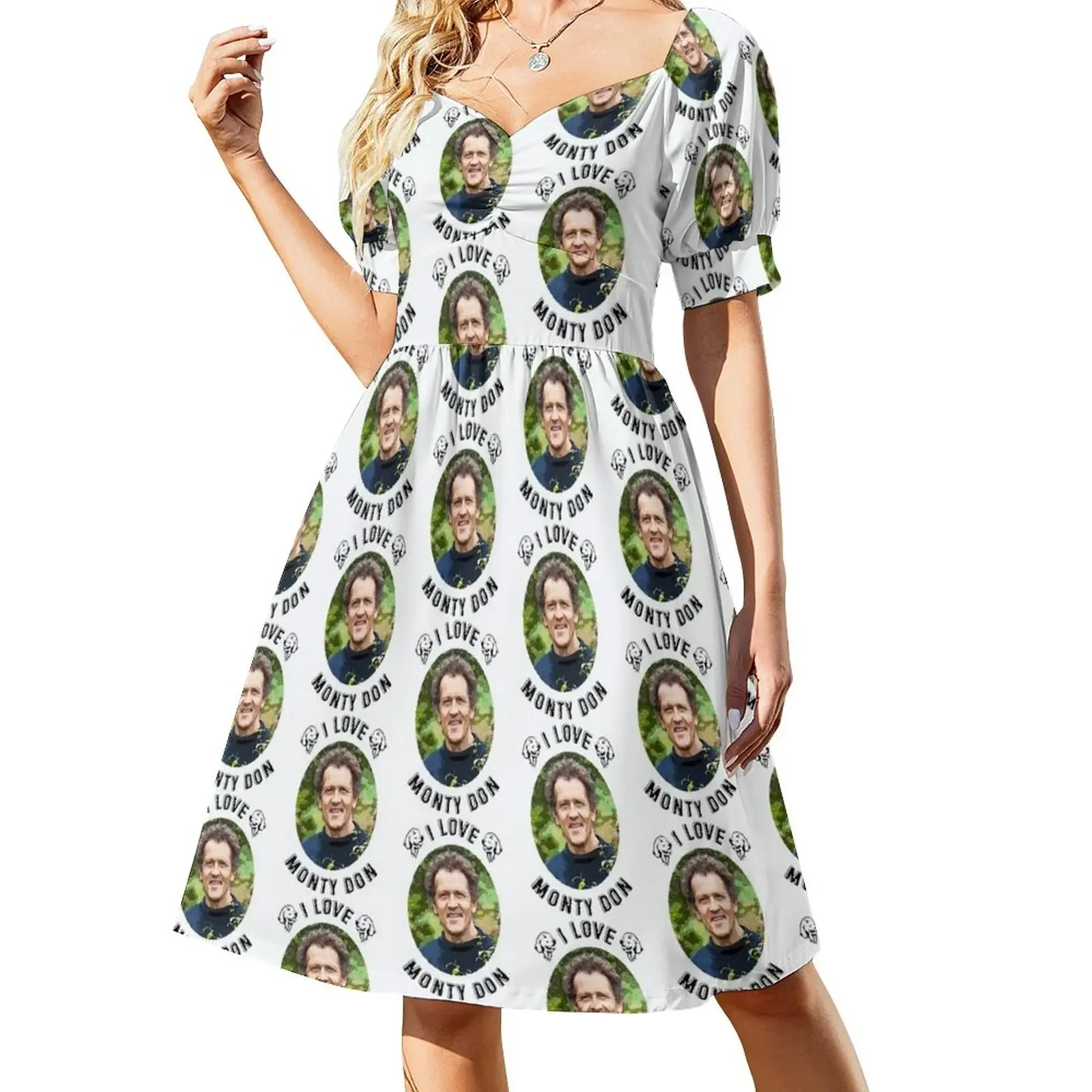 

I Love Monty Don Short-Sleeved Dress bandage dress luxury evening dresses 2025 elegant dress