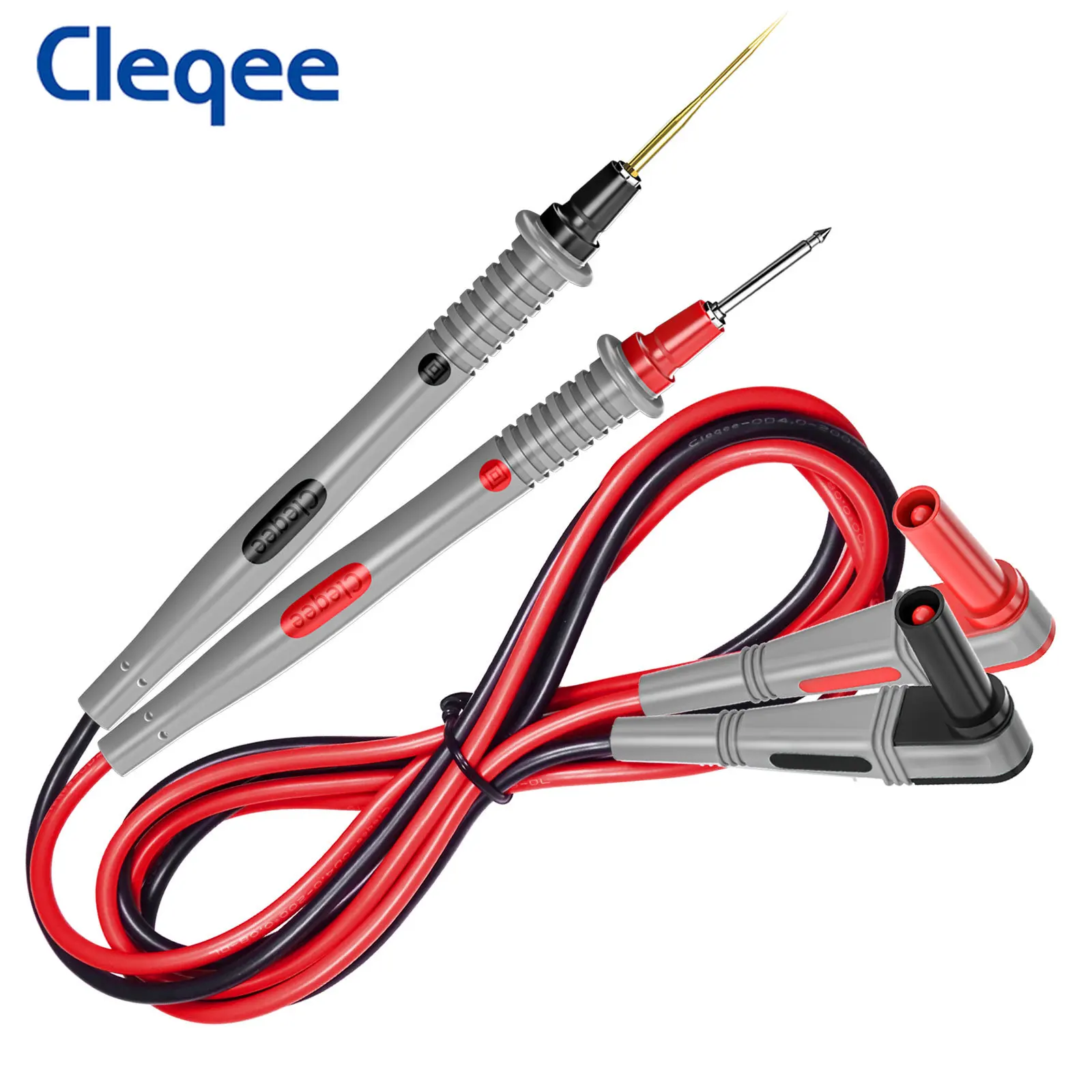 Cleqee P1503 Series Universal Multimeter Probe Test Leads Kit with Replacement Needle Tester Tip IC SMD Test Hook Alligator Clip