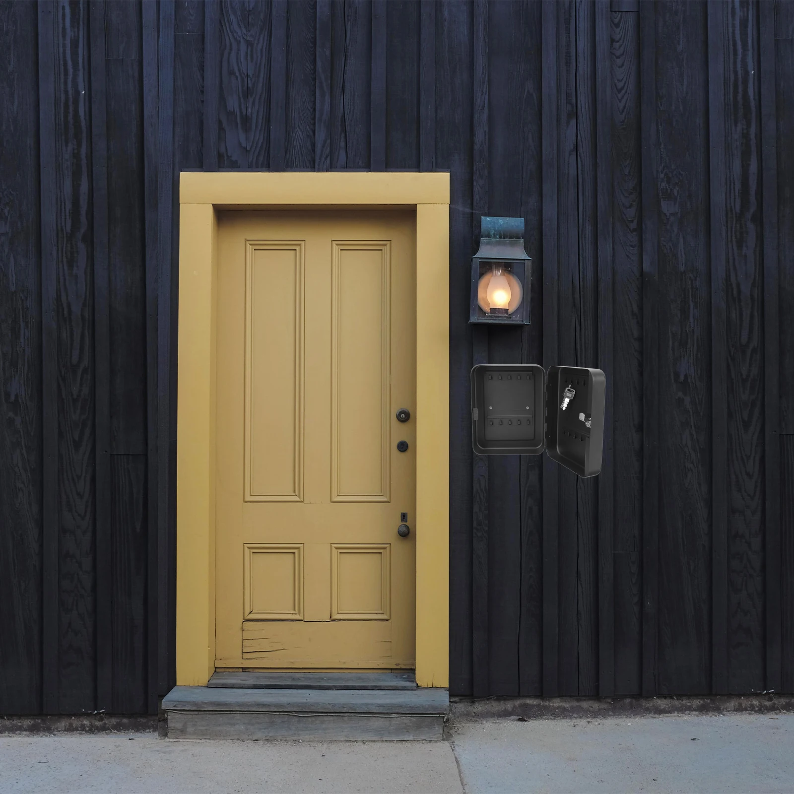 1 set Wall Cabinet Box Wall Holder Mounted Indoor Keys Organizer Car Key Case Storage Long Use Key Management Box