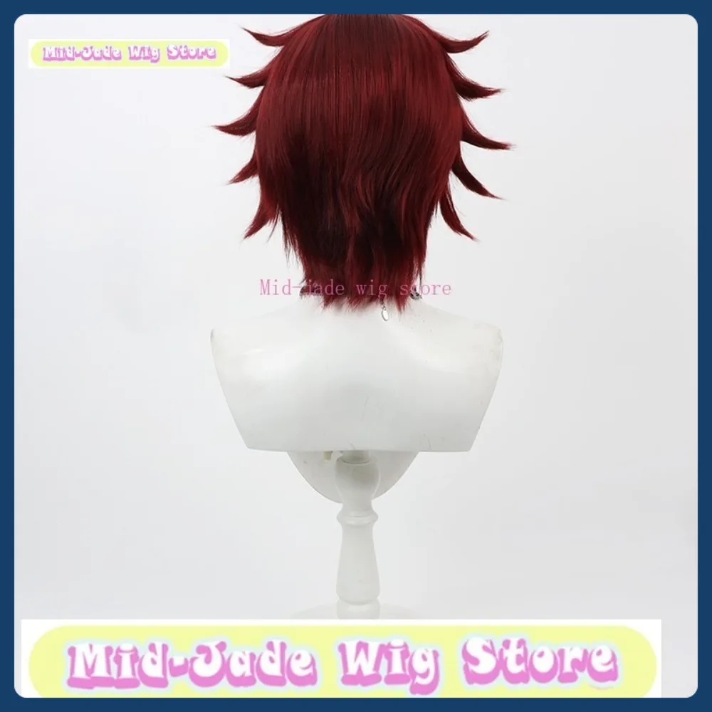 Mid-jade Wig Store Twisted Wonderland Gidel Cosplay Wig Anime Game Role-playing Synthetic Hair Halloween Party Costumes Props