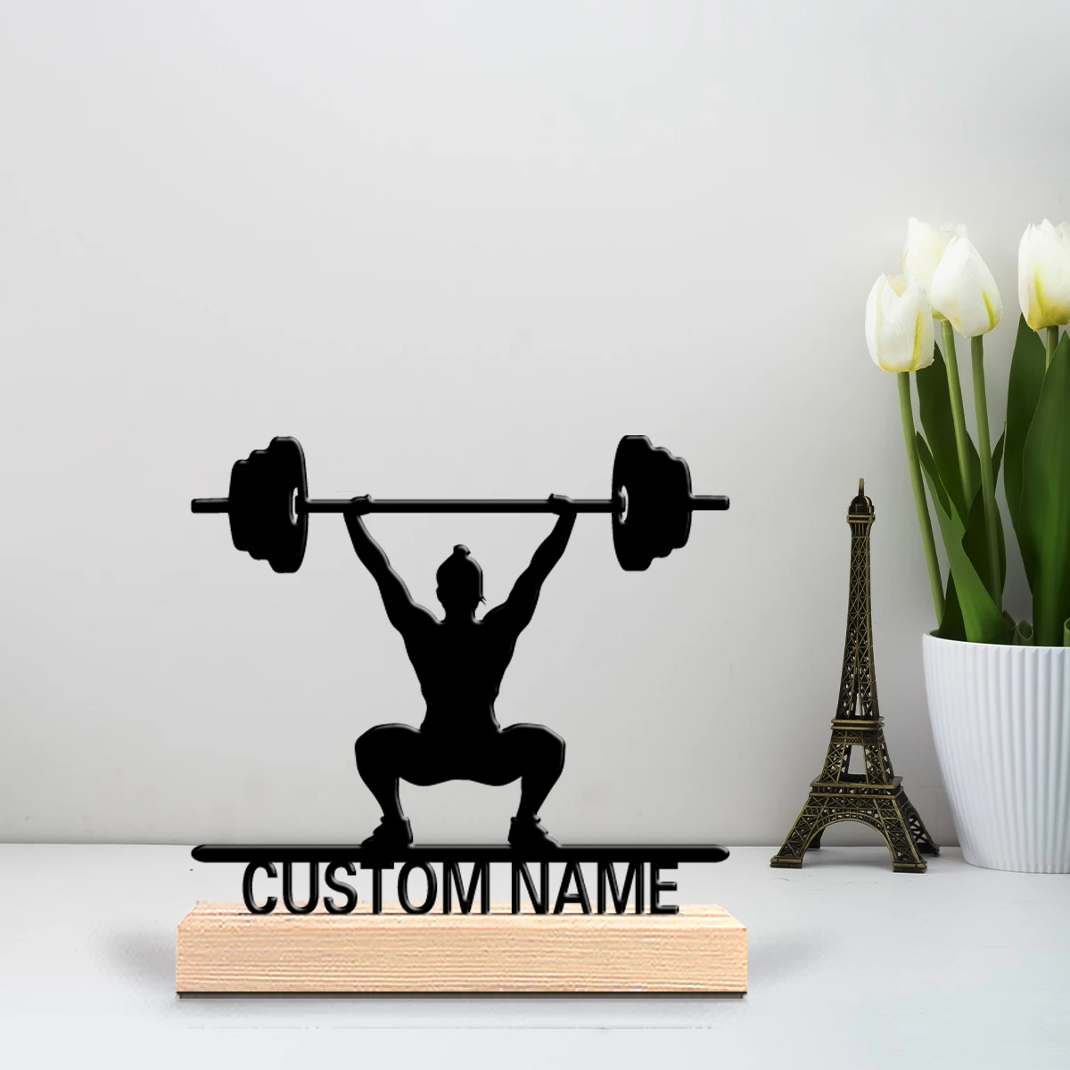Zen Yoga Fitness - 1 Stück Retro Personalisierte Fitness-Metallstatue mit